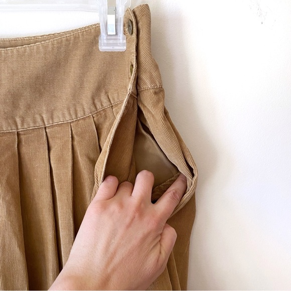 Pleated Corduroy Skirt - Picture 4 of 12